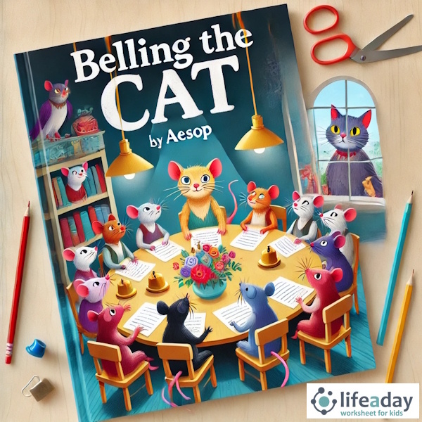 การ์ตูนสำหรับเด็ก ในรูปแบบ นิทานการ์ตูนสองภาษา เรื่อง Belling The Cat